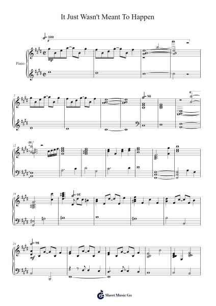 It Just Wasn't Meant To Happen Sheet Music by Barry Wyner-Arr.Linee Bushsopp