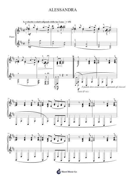 ALESSANDRA Sheet Music by Clyva Philje-Arr.Bridrian