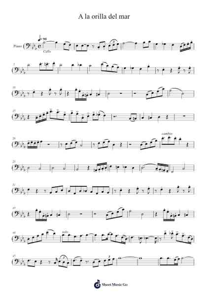 A la orilla del mar Sheet Music by Bienvenido Granda-Arr.Griries
