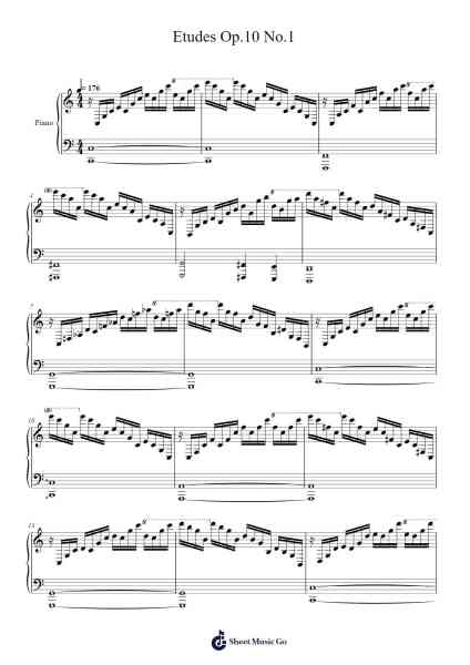 Etudes Op. 10 No. 1 in C Major Sheet Music by Frédéric Chopin-Arr.Saulnick Huddon