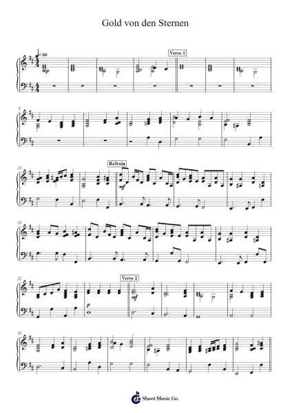 Gold von den Sternen Sheet Music by Sylvester Levay-Arr.Rocius