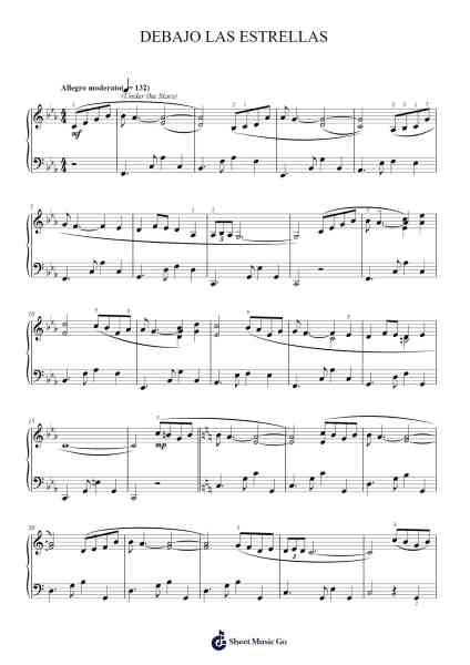 Debajo Las Estrellas Sheet Music by Eugénie Rocherolle-Arr.Vicpe Cumie