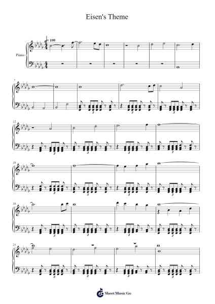 Eisen's Theme Sheet Music by Tim Van Cao-Arr.Boyleva Efglan