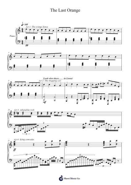 The Last Orange Sheet Music by Lionel Yu-Arr.Boycelee