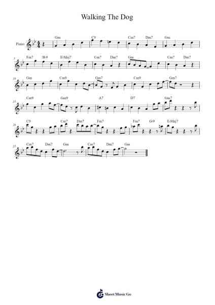 Walking The Dog Sheet Music by Michael Whalen-Arr.Brathus Maydave