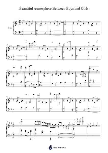 Beautiful Atmosphere Between Boys and Girls Sheet Music by Kohei Tanaka-Arr.Gasgreve Ausnal