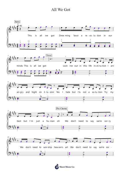 All We Got Sheet Music by Robin Schulz-Arr.Hobbaird Birdsibyl