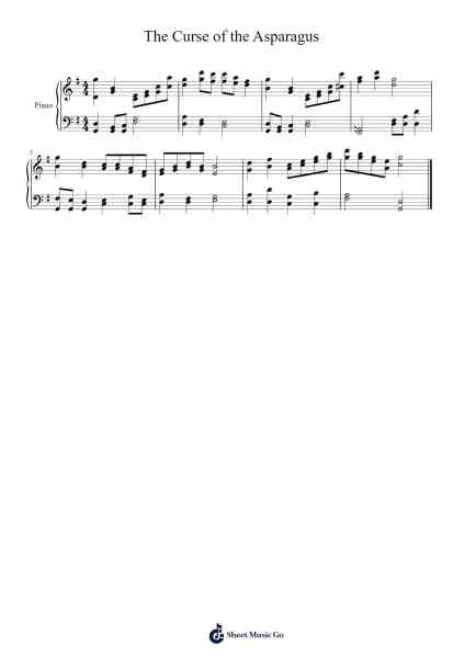 The Curse of the Asparagus Sheet Music by undefined-Arr.Derwy Joylogg