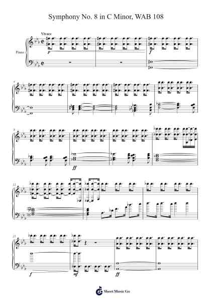 Symphony No. 8 in C Minor, WAB 108: IV. Finale Sheet Music by Anton Bruckner-Arr.Bairdted Fage