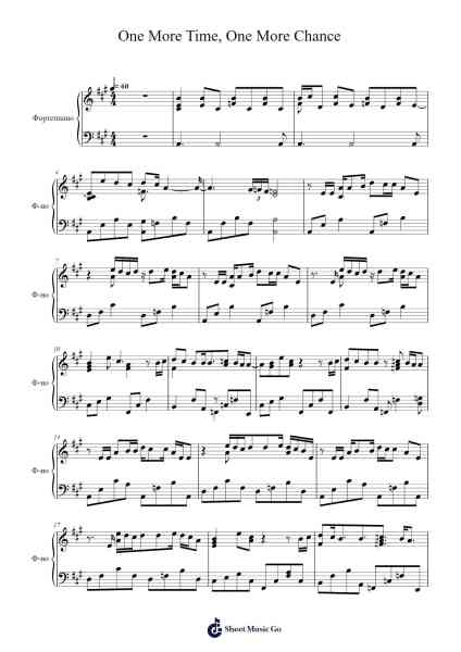 One More Time, One More Chance Sheet Music by Masayoshi Yamazaki-Arr.Rhysgel Dilcooke