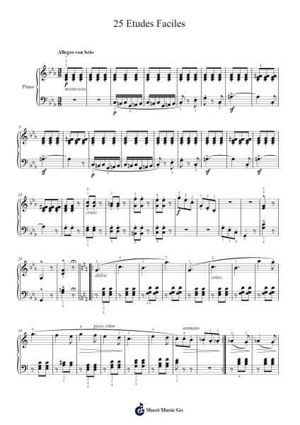 25 Etudes faciles, Op. 100: Ballade Sheet Music by Friedrich Burgmüller-Arr.Jacthel