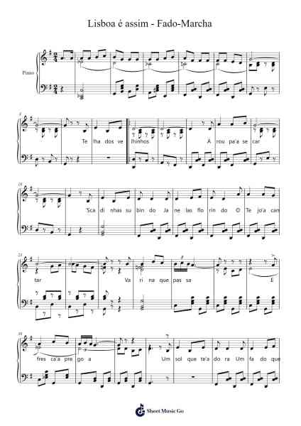 Lisboa é assim - Fado-Marcha Sheet Music by João Nobre-Arr.Leoduke Hodwey