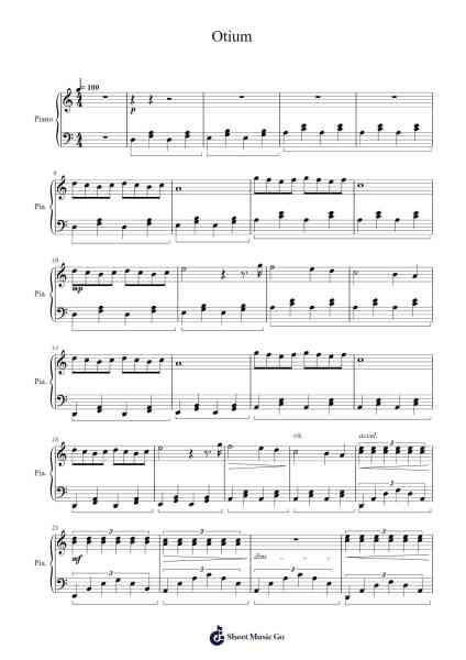 Otium Sheet Music by Laura Giordano-Arr.Tybey