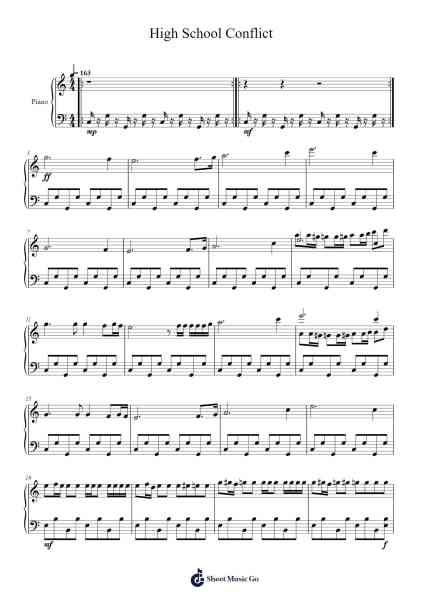 High School Conflict (Monika Full Week Rebooted) Sheet Music by CelShader-Arr.Milesbloor