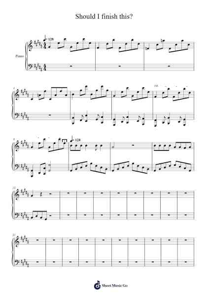 Should I finish this? Sheet Music by Quillew Mikepe-Arr.Sawoolf Phylhale