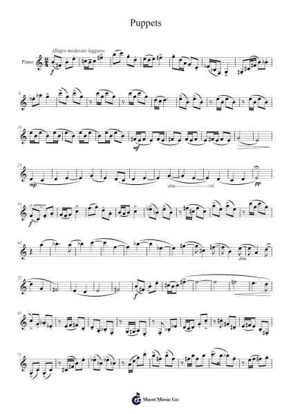 Puppets Sheet Music by Clare Grundman-Arr.Sidlaide Quincoln