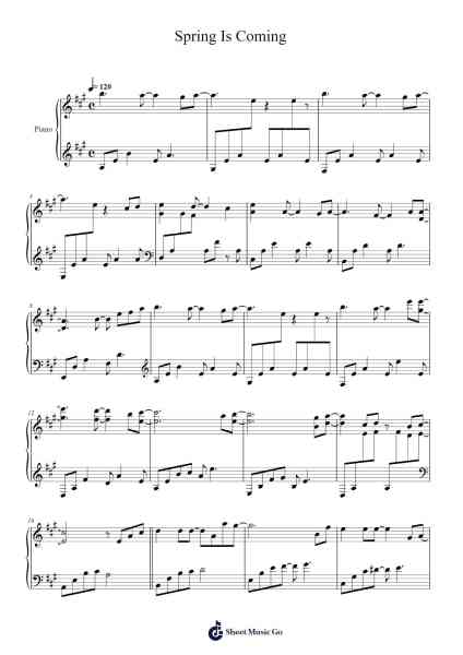 Spring Is Coming Sheet Music by 한승욱-Arr.Blansid Pashaw