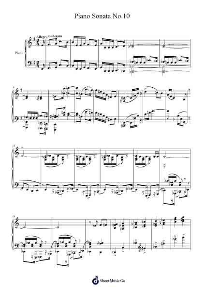 Piano Sonata No. 10 (fragment) - Sergei Prokofiev Sheet Music by Sergei Prokofiev-Arr.Faulkvy