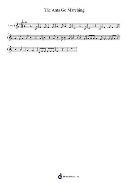 The Ants Go Marching Sheet Music by Misc Children-Arr.Panwebb Jamesnan