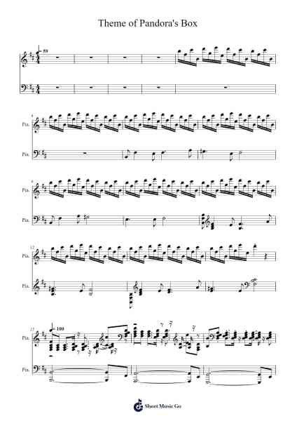 Theme of Pandora's Box Sheet Music by Symphoniac-Arr.Browningking