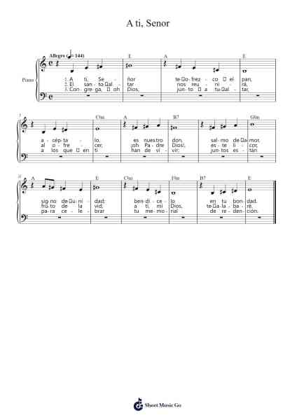 A ti, Senor Sheet Music by Anonymous-Arr.Moulboyce