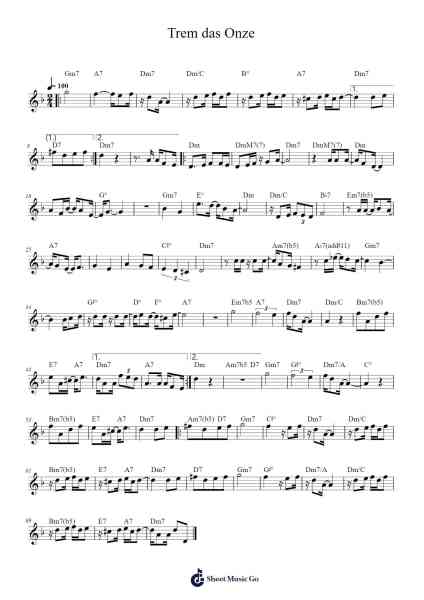 Trem das Onze Sheet Music by Adoniran Barbosa-Arr.Barlo Osford
