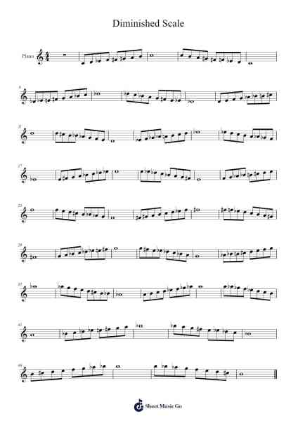 Diminished Scale Sheet Music by -Arr.Bartther Benxon