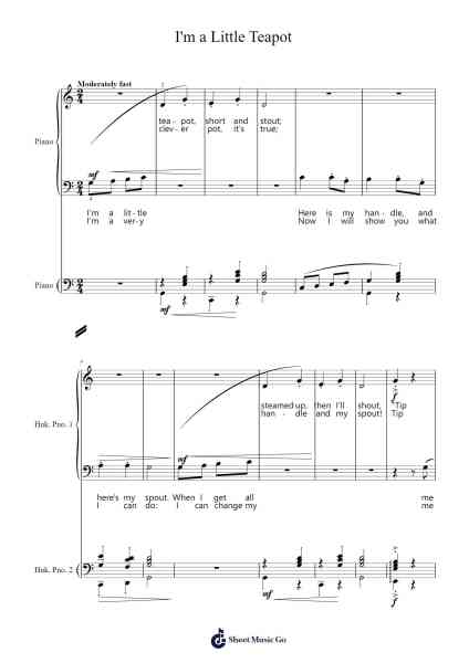 I'm a Little Teapot Sheet Music by Willard A. Palmer-Arr.Gedodd