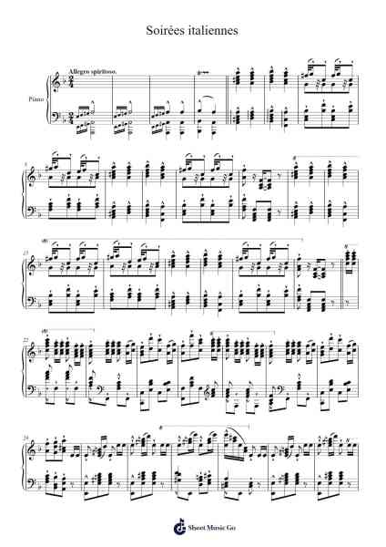 Soirées italiennes Sheet Music by Franz Liszt-Arr.Bonrian Vanqe