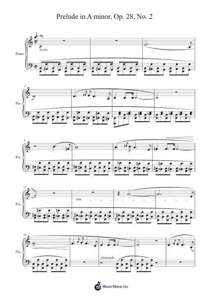 Prélude in A Minor, Op. 28, No. 2 樂譜由 Frédéric Chopin - 編曲 Kitfy