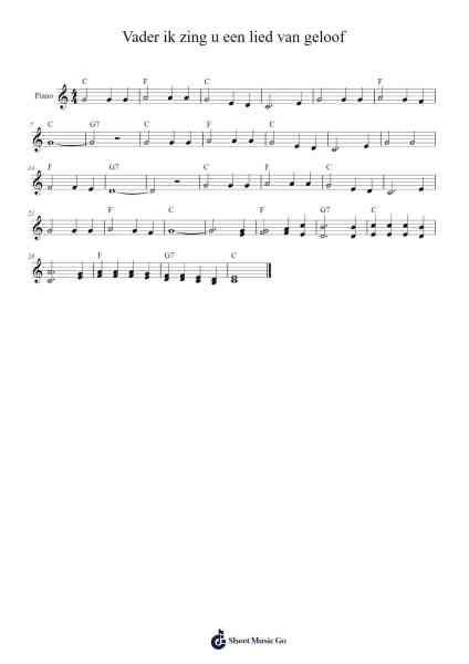Vader ik zing u een lied van geloof Sheet Music by MOog@2016-Arr.Virquinn Hoodvid