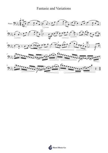 Fantasie and Variations Sheet Music by JB Arbans-Arr.Phisan Lionelphy