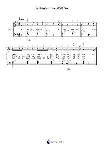 A Hunting We Will Go 樂譜由 undefined - 編曲 Norgiles