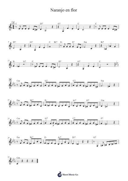 Naranjo en flor Sheet Music by Virgilio Expósito-Arr.Luda Gaian
