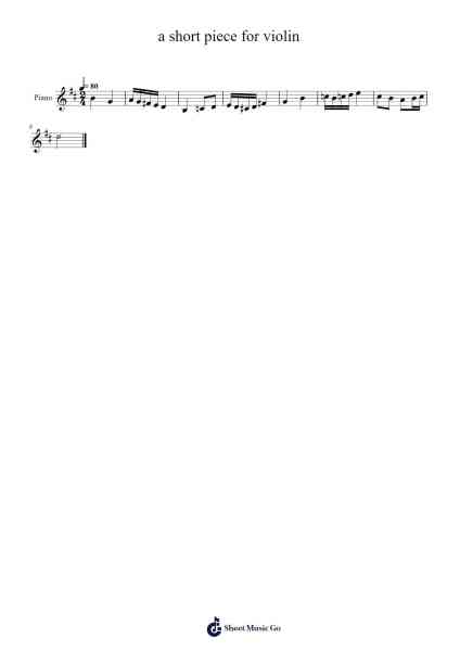 a short piece for violin Sheet Music by Mikepeg Arahe-Arr.Paygill Noaho'neil
