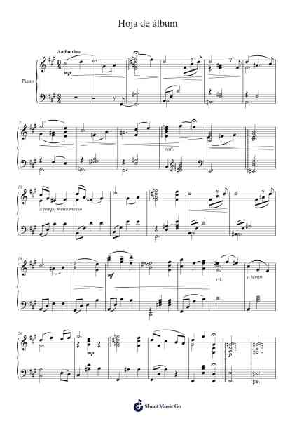 Albumblatt Sheet Music by Corvan Hewkins-Arr.Hornjudd