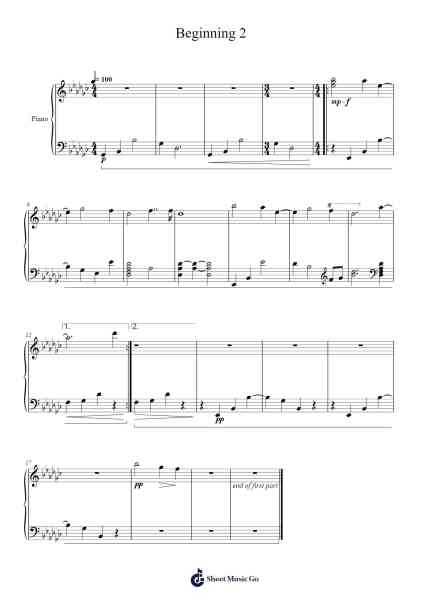 Beginning 2 Sheet Music by C418-Arr.Taters Jonkyle