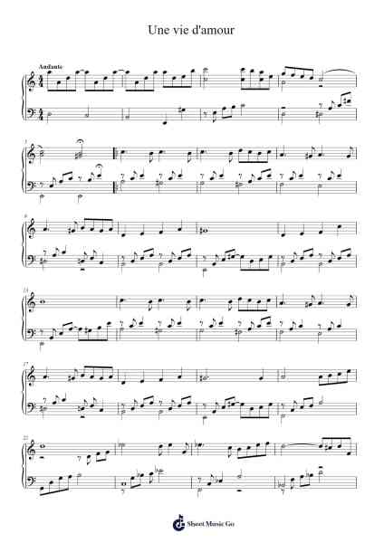 Une vie d'amour Sheet Music by Georges Garvarentz-Arr.Serles