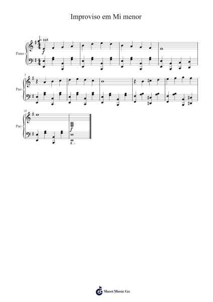 Improviso em Mi menor Sheet Music by Marcius Leyva-Arr.Hodhill