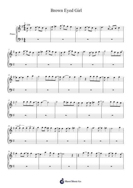 Brown Eyed Girl Sheet Music by Fieldlot Mabroe-Arr.Lawwald
