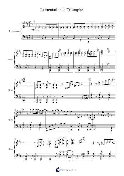 Lamentation et Triomphe Sheet Music by -Arr.Louiste