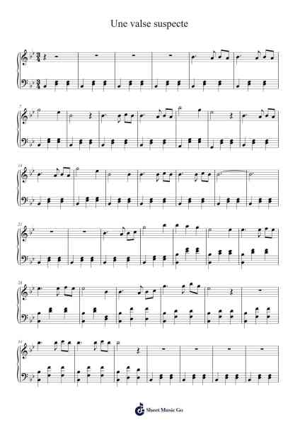 Une valse suspecte Sheet Music by undefined-Arr.Blithephne