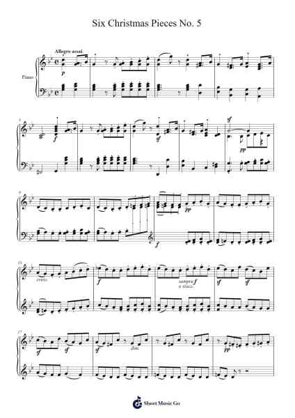 Six Christmas Pieces, Op. 72 No. 5 Sheet Music by Felix Mendelssohn-Arr.Boycefax
