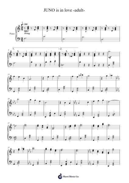 JUNO is in love -adult- Sheet Music by Satoru Kosaki-Arr.Kelniell Bircer
