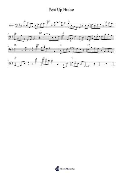 Pent Up House Sheet Music by Sonny Rollins-Arr.Rocius