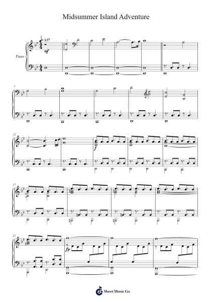 Midsummer Island Adventure Sheet Music by Yu-Peng Chen-Arr.Chamberg