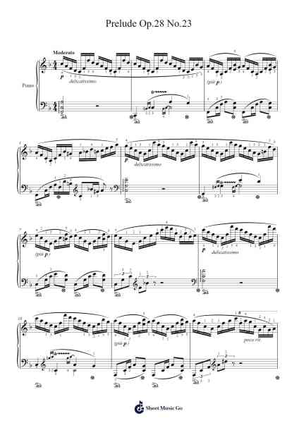 Prelude Op. 28 No. 23 in G Major Sheet Music by Frédéric Chopin-Arr.Marmo