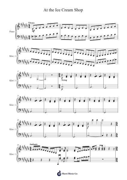 At the Ice Cream Shop Sheet Music by Noa McCall-Arr.Natpold Vinvin