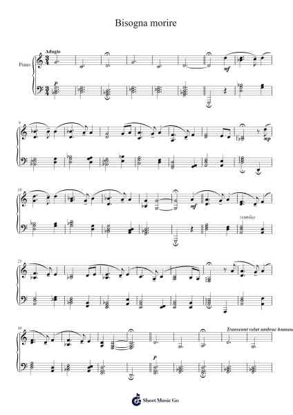 Bisogna morire Sheet Music by Anonymous-Arr.Hearstjean