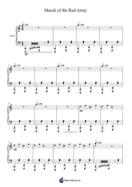 March of the Red Army Sheet Music by S. J. Russell-Arr.Sysham